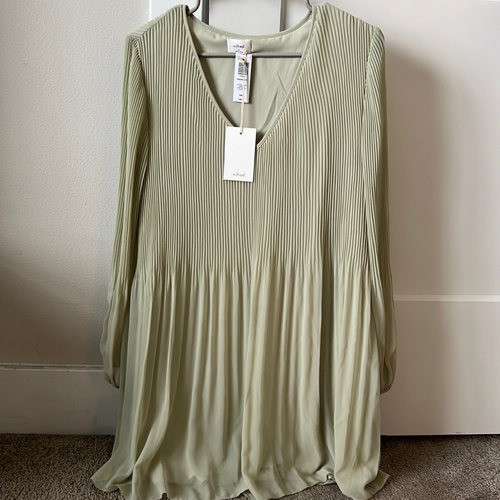 Aritzia Wilfred Prophecy Pastel Sage Green Dress Style 103962 Medium NWT